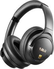 1Mii Y8+ Hybrid Active Noise Cancelling Headphones, 100H Ultra Playtime, Bluetooth 6.0 Over Ear, Wireless Hi-Res Audio & Deep Bass, Comfort for Travel & Home Office, AI Chat & Custom EQ via APP, Black