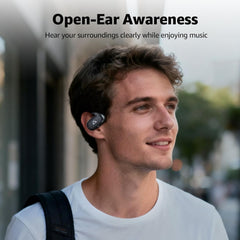 1Mii T5 AI Open Ear Headphones with Organizer Box, Bluetooth 6.0 Wireless Over Ear Earbuds 180° Rotatable Earhooks, 48H Playtime, Custom EQ via App, IP5 Waterproof for Sports, Running, Gym