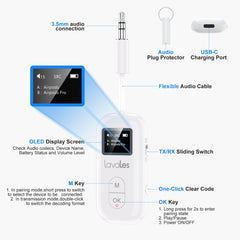 RT6013 Safefly Pro Dual BluetoothTransmitter & Receiver