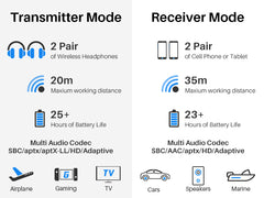 RT6013 Safefly Pro Dual BluetoothTransmitter & Receiver