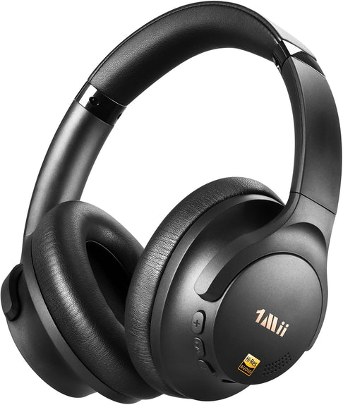 1Mii Y8 Active Noise Cancelling Headphones, Bluetooth 6.0 Headphones Wireless Over Ear, 75H Playtime Hi-Res Audio, AI Translation & Voice Chat, Custom EQ via APP for Airplane & Home Office - Black