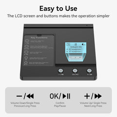 1Mii DemoStation B3+ Bluetooth Audio Base with Detachable Headphone Stand, RGB Lighting, Acrylic Display Board, TF/USB/AUX Audio in, for Store & Retail Showcase & TV