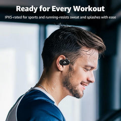 1Mii T5 AI Open Ear Headphones with Organizer Box, Bluetooth 6.0 Wireless Over Ear Earbuds 180° Rotatable Earhooks, 48H Playtime, Custom EQ via App, IP5 Waterproof for Sports, Running, Gym