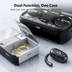 1Mii T5 AI Open Ear Headphones with Organizer Box, Bluetooth 6.0 Wireless Over Ear Earbuds 180° Rotatable Earhooks, 48H Playtime, Custom EQ via App, IP5 Waterproof for Sports, Running, Gym