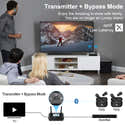 Émetteur/récepteur Bluetooth 5.3 Pour TV Et PC - Double Connexion Casque - Avec écran LCD - Portée étendue - Optique/RCA/AUX - 8